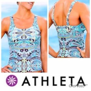 NWT ATHLETA Point Break Shoreside Tankini Top XS
